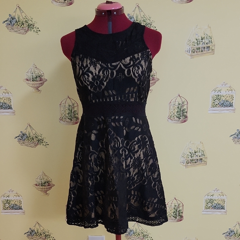 🔔 2/$15 🔔 Rebellion Black Halter Fit and Flare Mini Dress